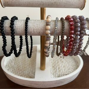 Beaded stretch bracelets